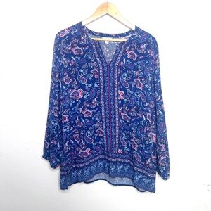 J. Jill blue paisley top